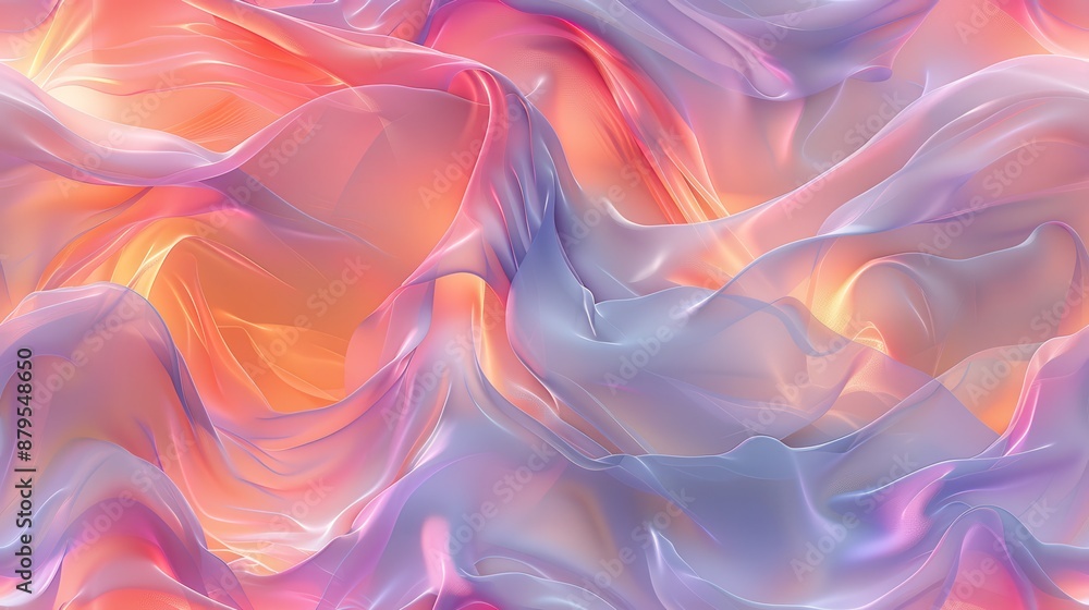 Abstract Background with Wavy Flowing Pastel Colors Illustration Abstract Background with Wavy Flowing Pastel Colors Illustration