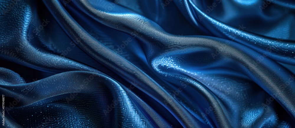 Obraz premium Blue Satin Fabric Abstract Texture