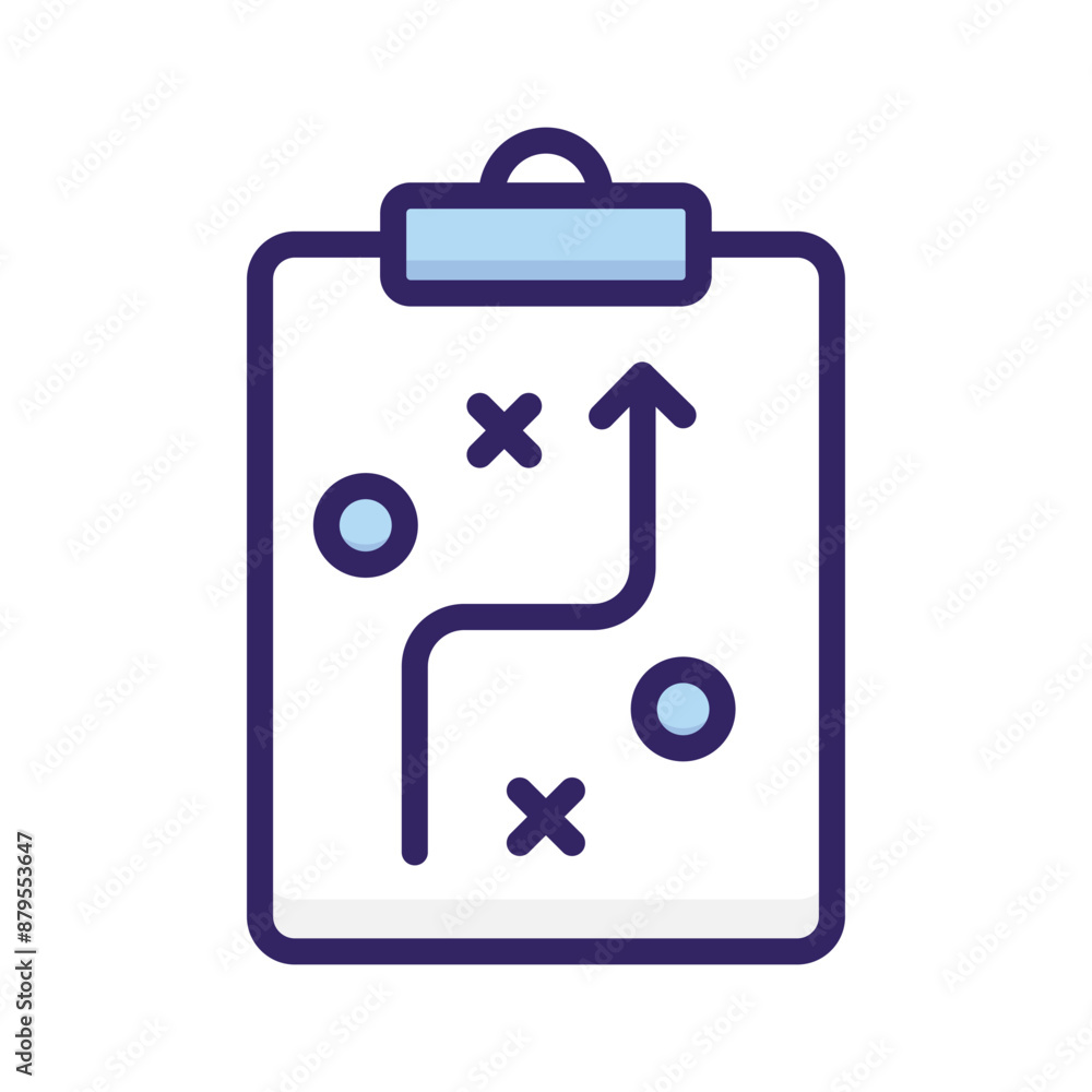 Vector of strategic presentation in modern style, business plan icon Vector of strategic presentation in modern style, business plan icon
