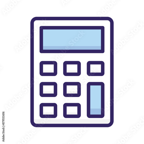 Digital calculator vector design, mathematical calculation equipment in modern style photo