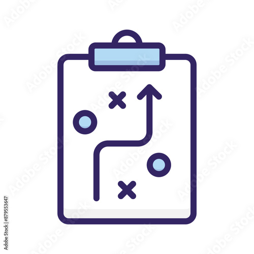Vector of strategic presentation in modern style, business plan icon