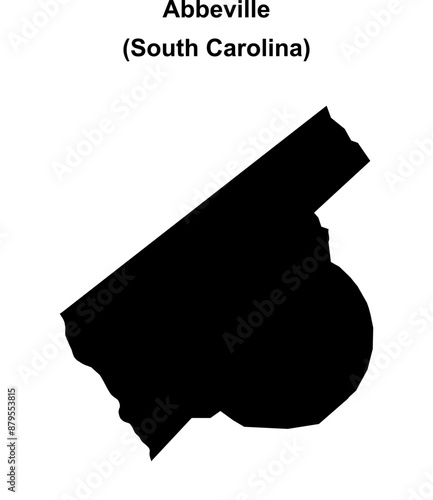 Abbeville County (South Carolina) blank outline map