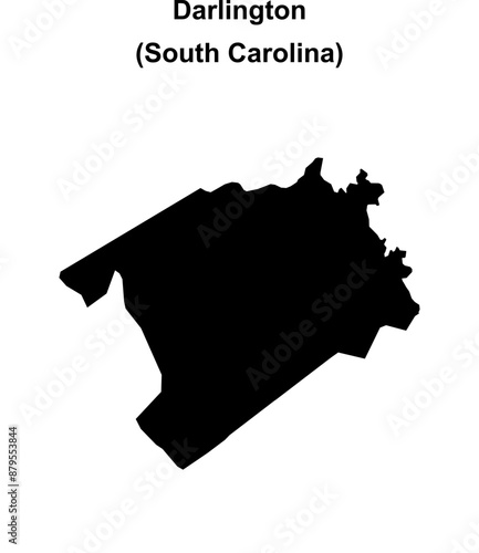 Darlington County (South Carolina) blank outline map