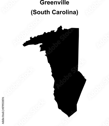Greenville County (South Carolina) blank outline map