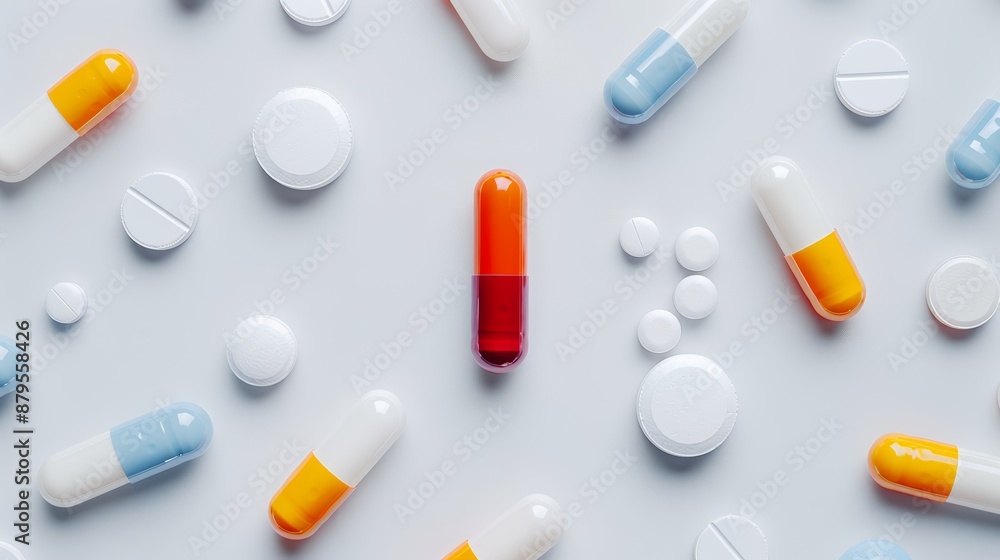 An illustrative image of BPH management, including medication and lifestyle adjustments, focus cover all object An illustrative image of BPH management, including medication and lifestyle adjustments, focus cover all object