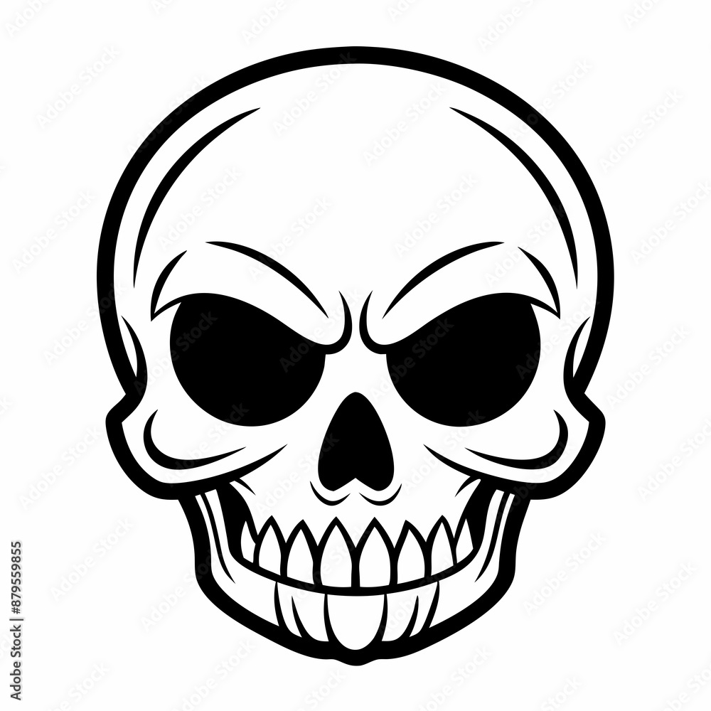 Skull vector illustration, Halloween skull vector art, skull silhouette, skull and crossbones Skull vector illustration, Halloween skull vector art, skull silhouette, skull and crossbones