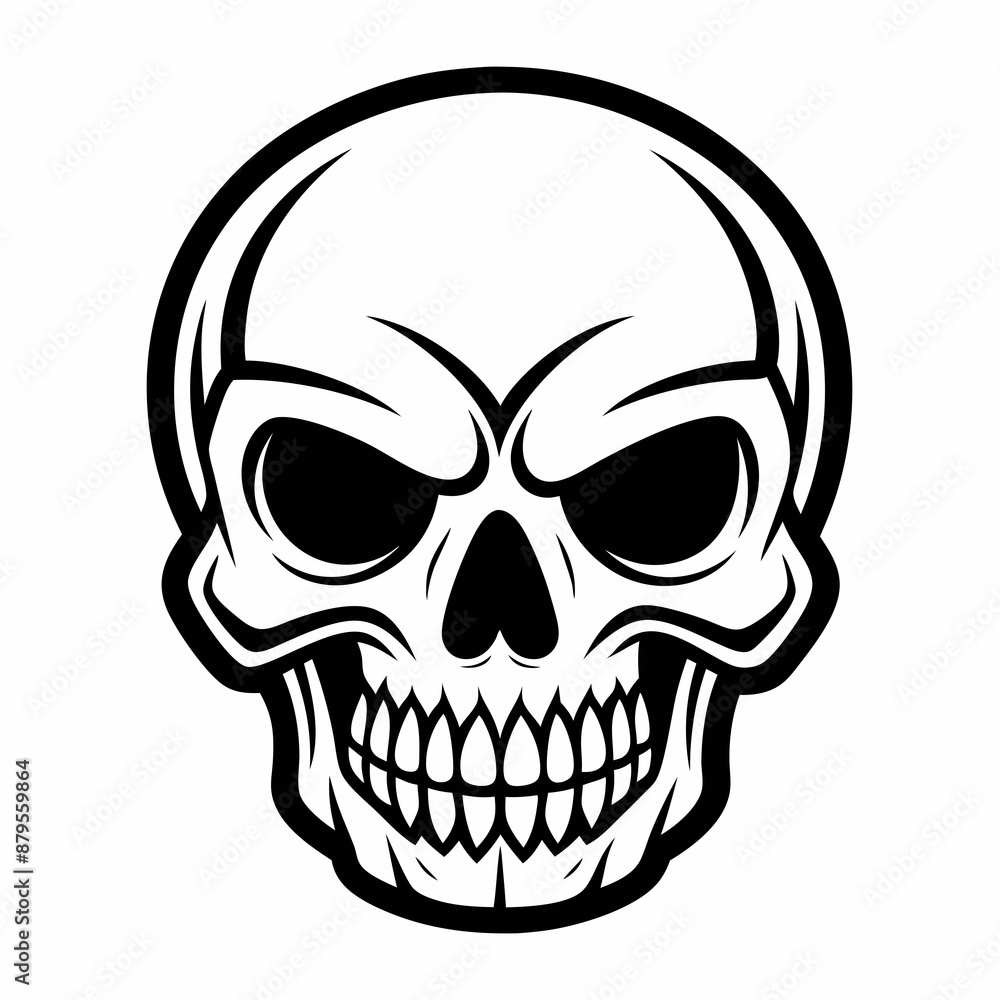 Skull vector illustration, Halloween skull vector art, skull silhouette, skull and crossbones Skull vector illustration, Halloween skull vector art, skull silhouette, skull and crossbones