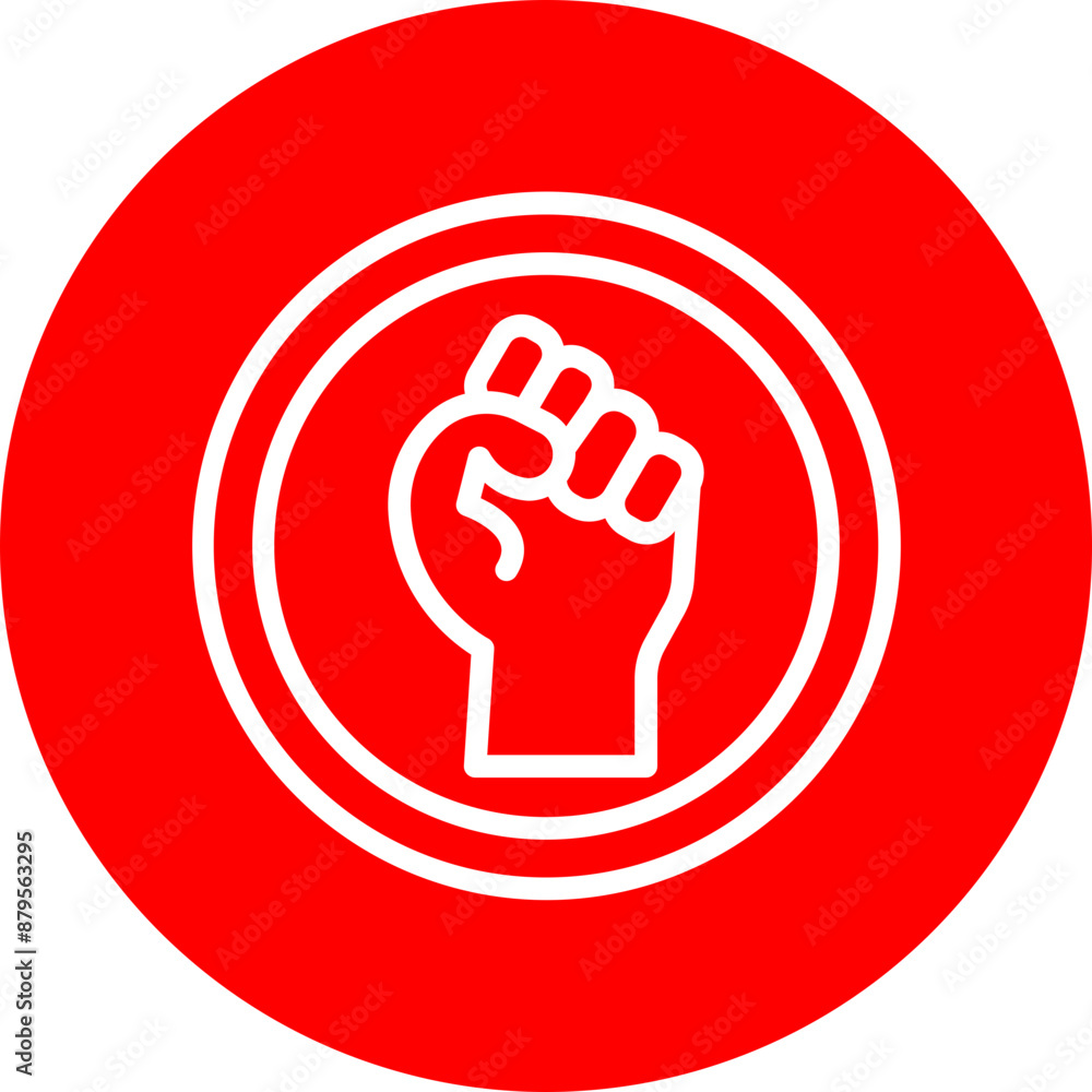 Black Lives Matter Vector Line White Circle Red Black Lives Matter Vector Line White Circle Red
