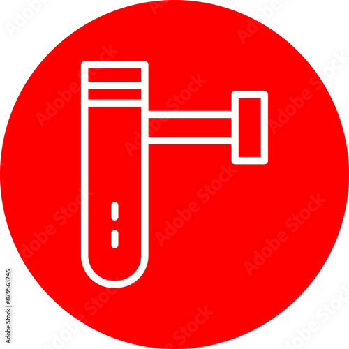 Baton Stick Vector Line White Circle Red