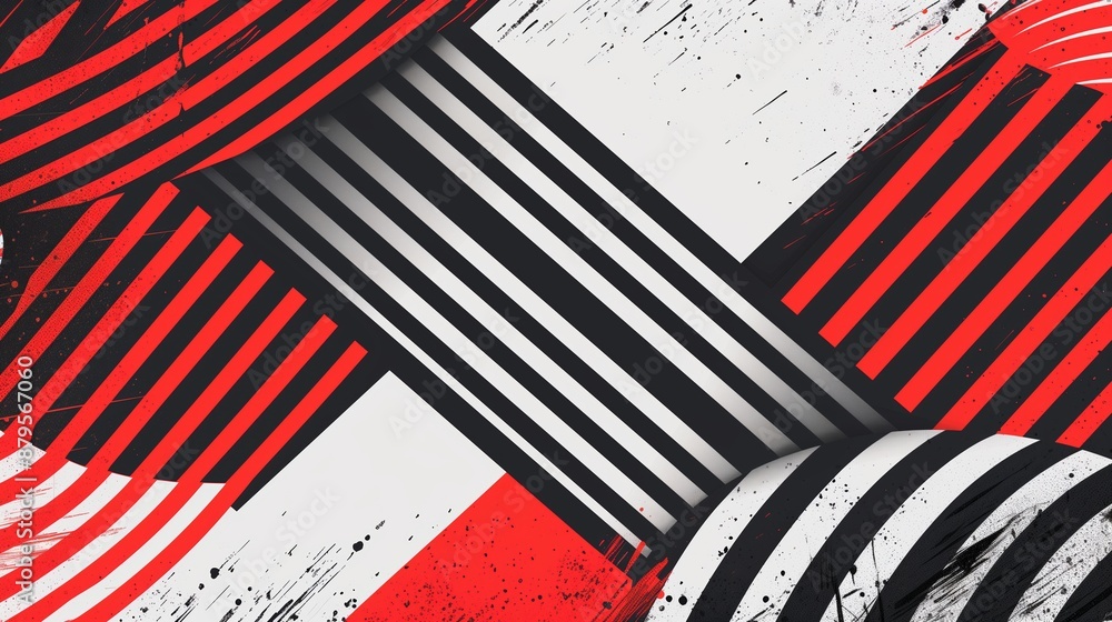 Obraz premium Stripe patterns in graphic design create a distinctive look. Varying line widths and colors add visual interest.