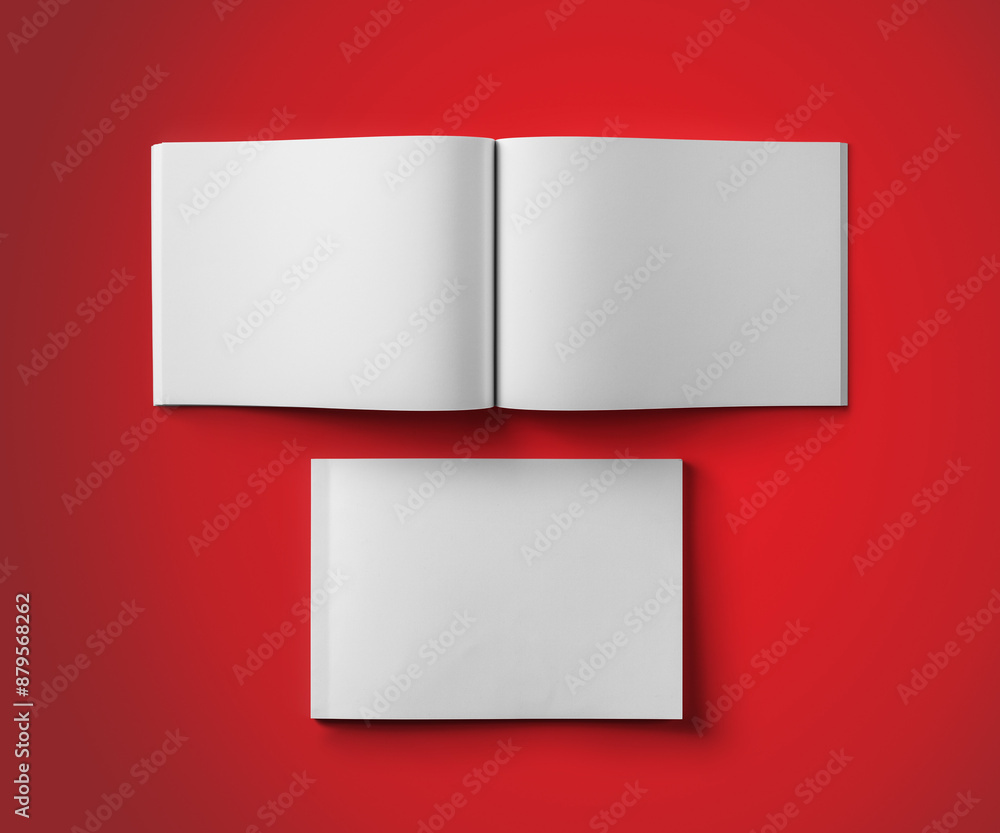 3D Illustration. Book and magazine mockup isolated on background. 3D Illustration. Book and magazine mockup isolated on background.