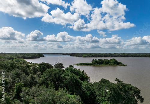 Aerial view of Lake Navidad