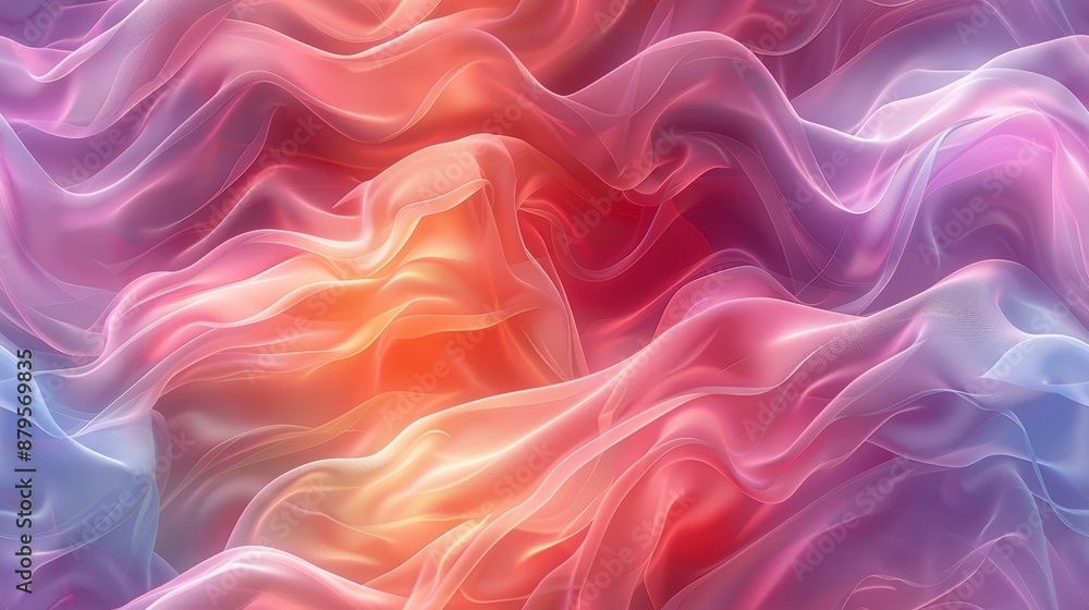 Abstract Background with Wavy Pink and Orange Flowing Lines Abstract Background with Wavy Pink and Orange Flowing Lines