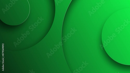 modern green geometric animation with layered circles for minimalistic design and digital presentations