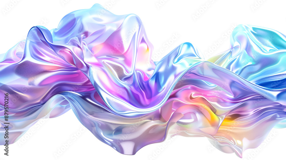 Obraz premium abstract iridescent wave shape background.