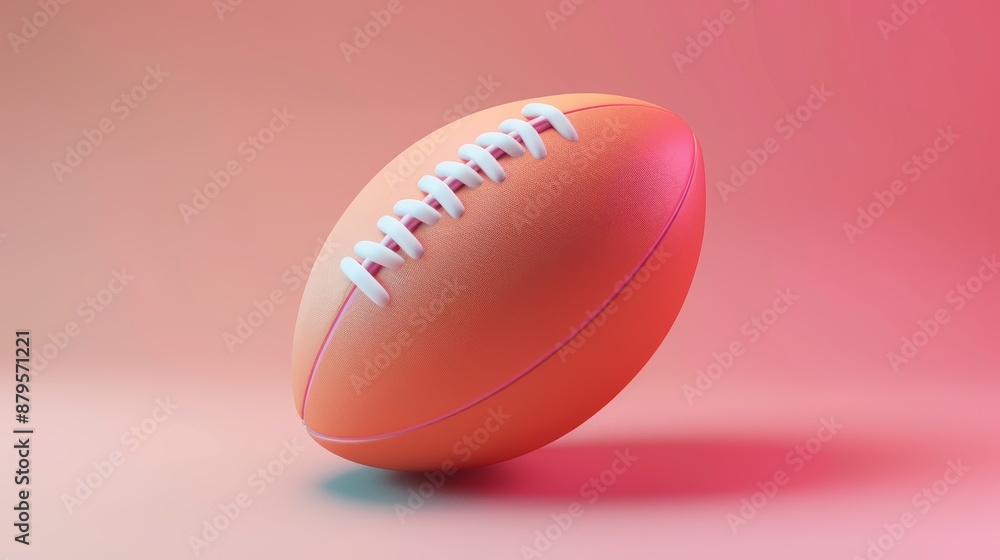 American Football on Gradient Pink Background A close-up of an American football on a pink gradient background, showcasing the sport in a modern and vibrant style American Football on Gradient Pink Background A close-up of an American football on a pink gradient background, showcasing the sport in a modern and vibrant style