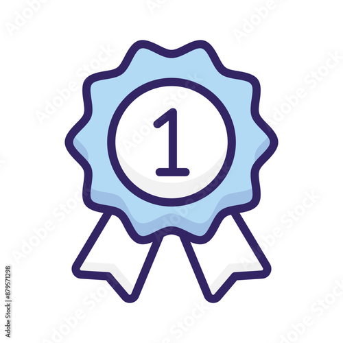 Flat vector of star badge, modern icon of quality badge in editable style