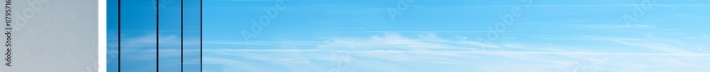 Fototapeta premium abstract blurred blue and white sky with window frame, perfect for minimalist design or website background.