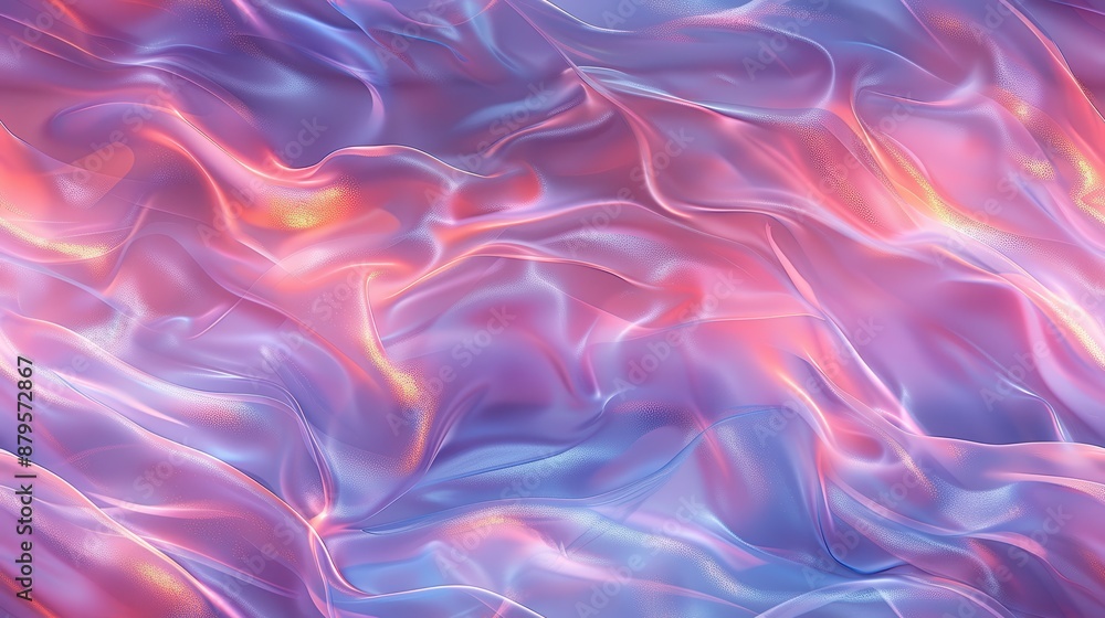 Fototapeta premium Abstract 3D Wavy Pink and Blue Background