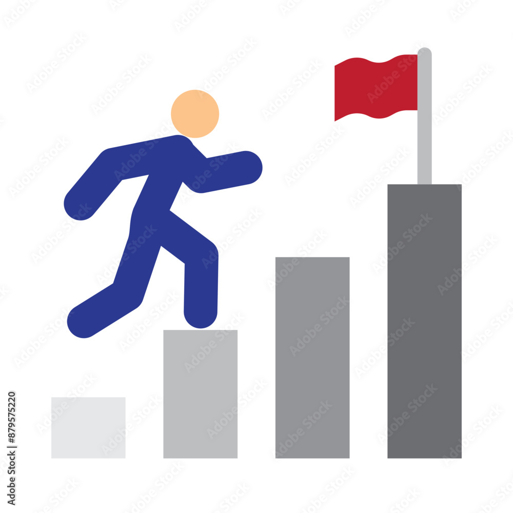 Career Growth Vector Flat Icon Design Career Growth Vector Flat Icon Design
