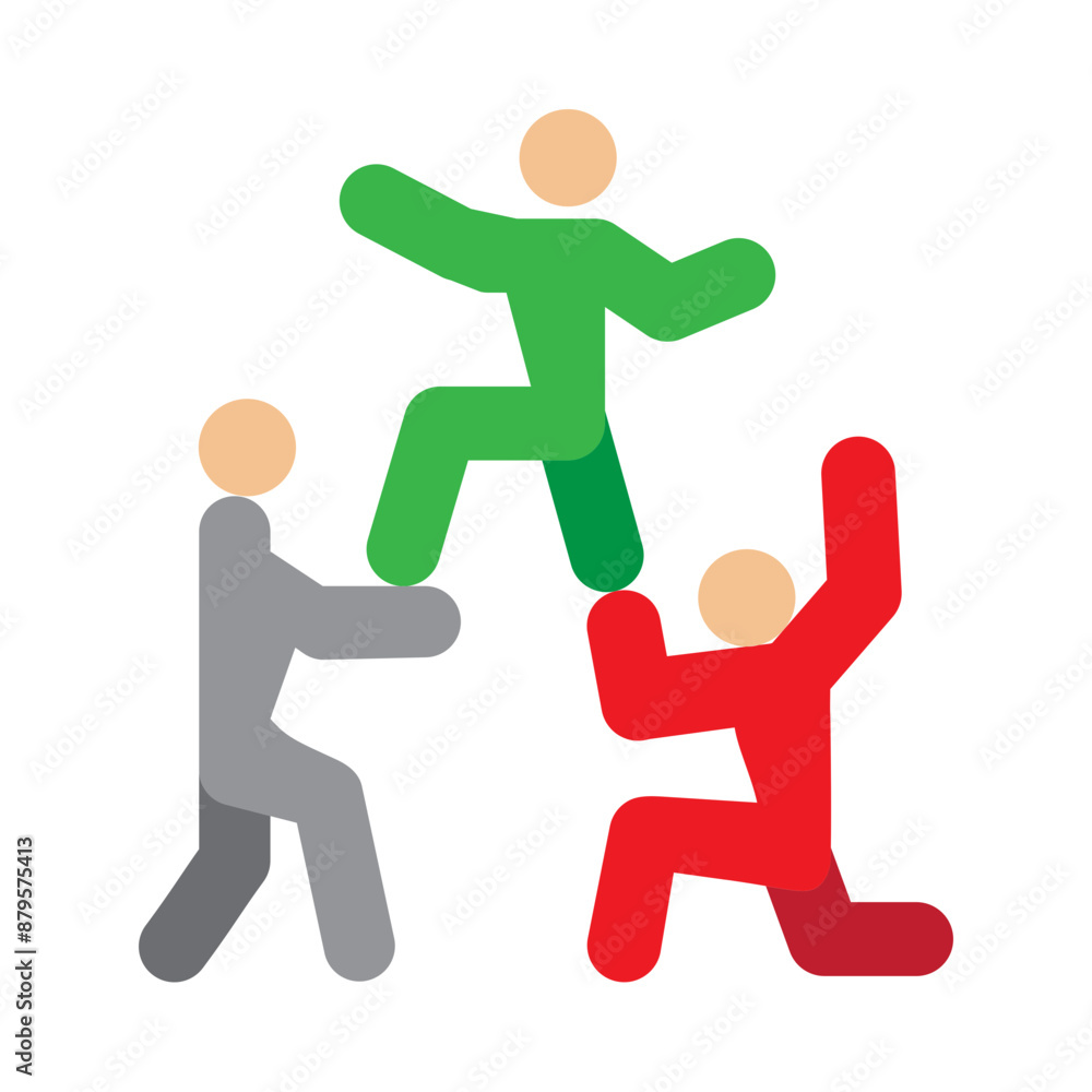 Team Building Vector Flat Icon Design Team Building Vector Flat Icon Design
