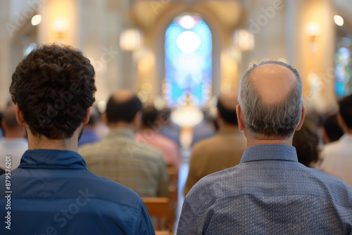 Sukkot prayer services and schedules, highlighting community gatherings and synagogue events with worshippers in prayer