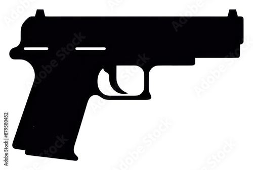 PNG Gun logo icon handgun weapon black.