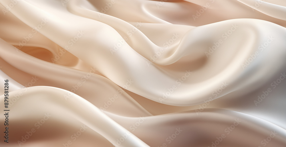 Obraz premium Gently beige and pink silk. or use as an illustration or background in a design.