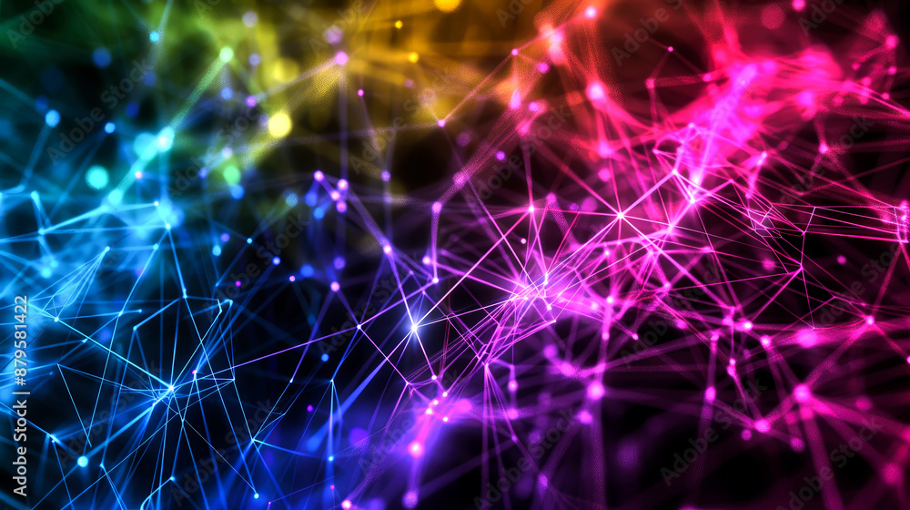 Fototapeta premium background connected line for internet or networking