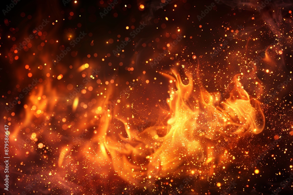 Realistic isolated fire effect with smoke as decoration and covering on transparent background. Concept of sparkle, flame, and light. Realistic isolated fire effect with smoke as decoration and covering on transparent background. Concept of sparkle, flame, and light.