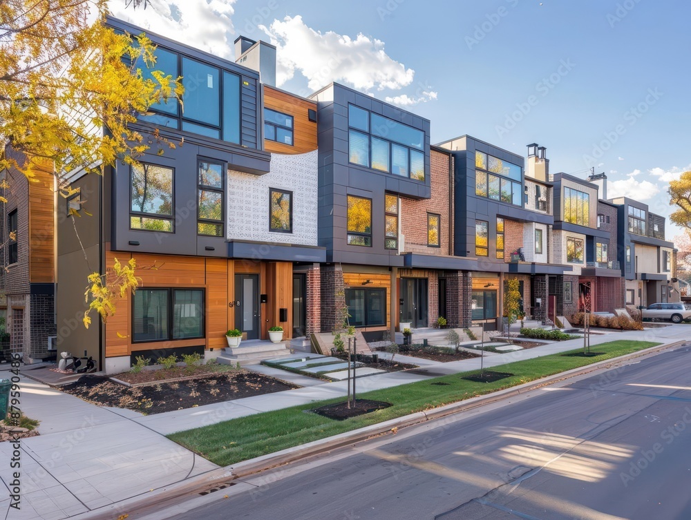 charming streetscape featuring eclectic mix of modern architectural styles vibrant facades and unique designs create a visually captivating neighborhood scene charming streetscape featuring eclectic mix of modern architectural styles vibrant facades and unique designs create a visually captivating neighborhood scene