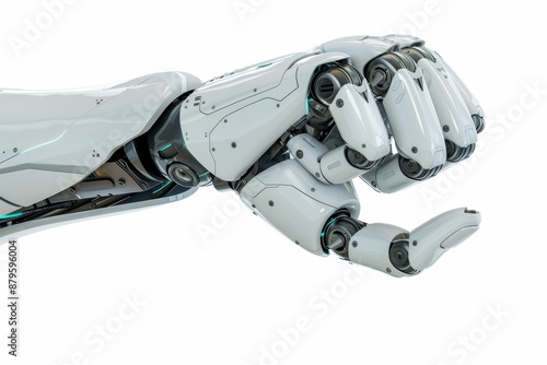 The thumbs up of a robot hand isolated on a transparent background - Stock Illustration