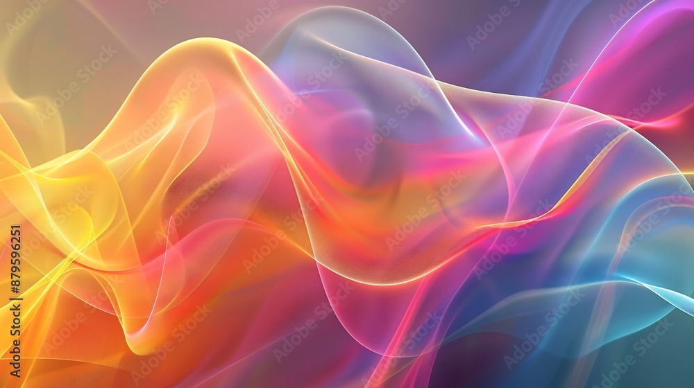 Abstract Wavy Lines In Vibrant Hues Abstract Wavy Lines In Vibrant Hues