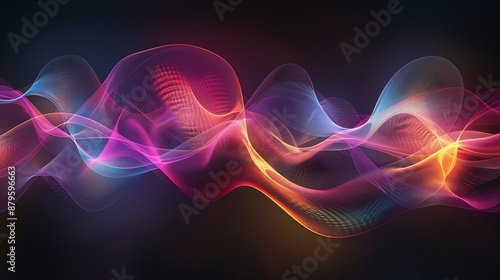 Abstract Swirling Waves of Color