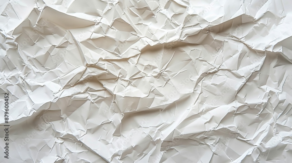 Background made from creased white paper or cardboard from a paper box for packing. Top view with space. Background made from creased white paper or cardboard from a paper box for packing. Top view with space.