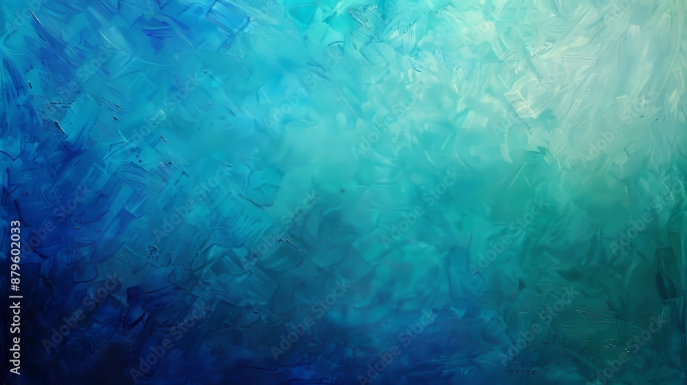 Oil on canvas, blue-green abstract background or texture Oil on canvas, blue-green abstract background or texture