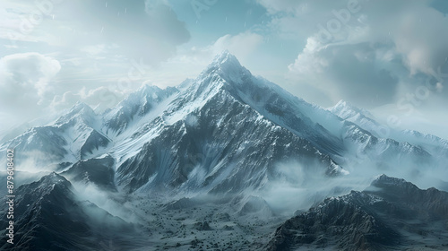 Photo Realistic Individual with GoPro: Adventure Timelapse Concept with Copy Space