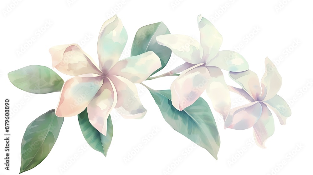 Fototapeta premium White Flowers Branch