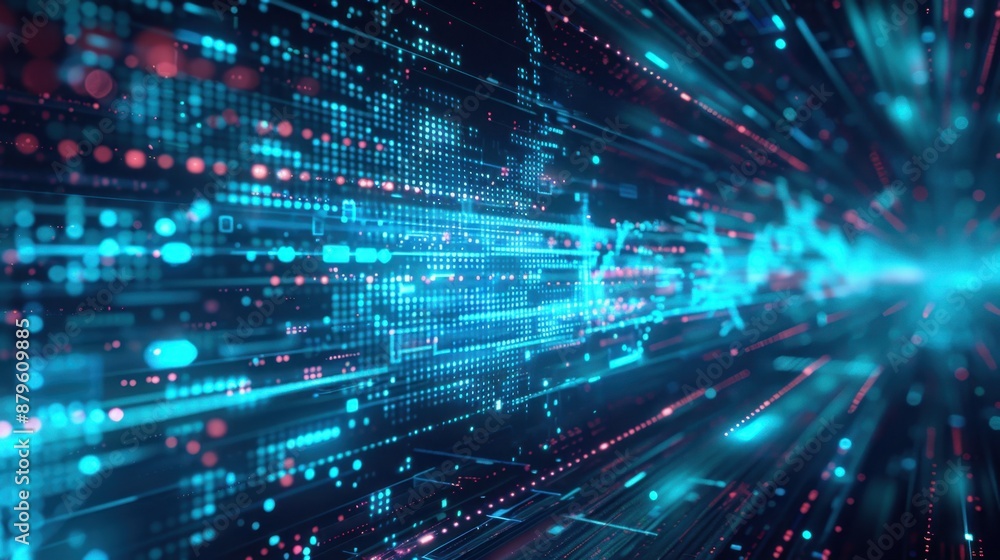 Abstract depiction of cyber big data flow with network lines and digital communication elements, highlighting AI and technology advancements. Abstract depiction of cyber big data flow with network lines and digital communication elements, highlighting AI and technology advancements.