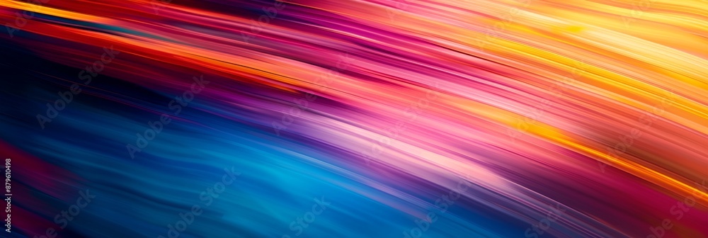 A colorful, abstract painting with a blue and purple background and a yellow and orange stripe. The painting is full of energy and movement, with the colors blending together in a dynamic way A colorful, abstract painting with a blue and purple background and a yellow and orange stripe. The painting is full of energy and movement, with the colors blending together in a dynamic way