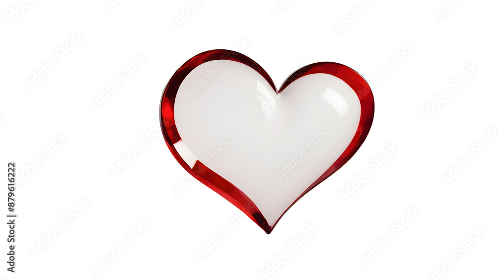 isolated single heart on transparent background isolated single heart on transparent background