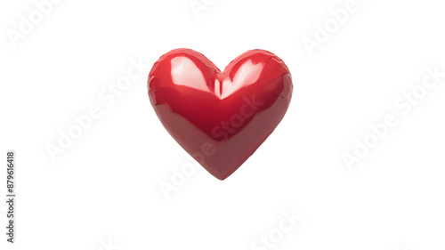 isolated single heart on transparent background photo