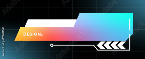 Modern pop up window illustration. Futuristic pop up interface.