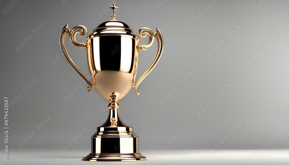 Gold Trophy Cup, isolated background, Achievement Gold Trophy Cup, isolated background, Achievement
