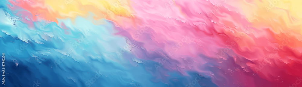 Pastel Abstract Background with Soft Rainbow Brush Strokes and Cloudy Sunset Sky Pastel Abstract Background with Soft Rainbow Brush Strokes and Cloudy Sunset Sky