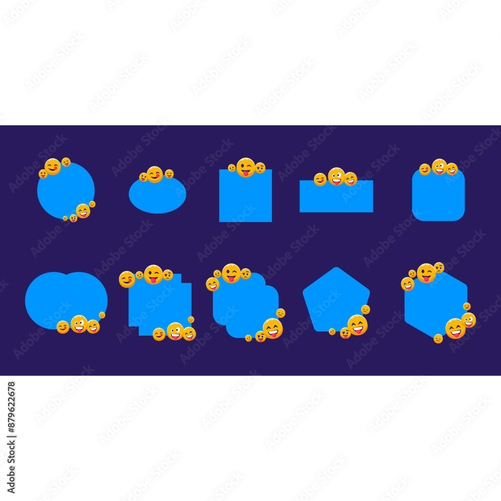 Obraz premium Text Box with Emoji