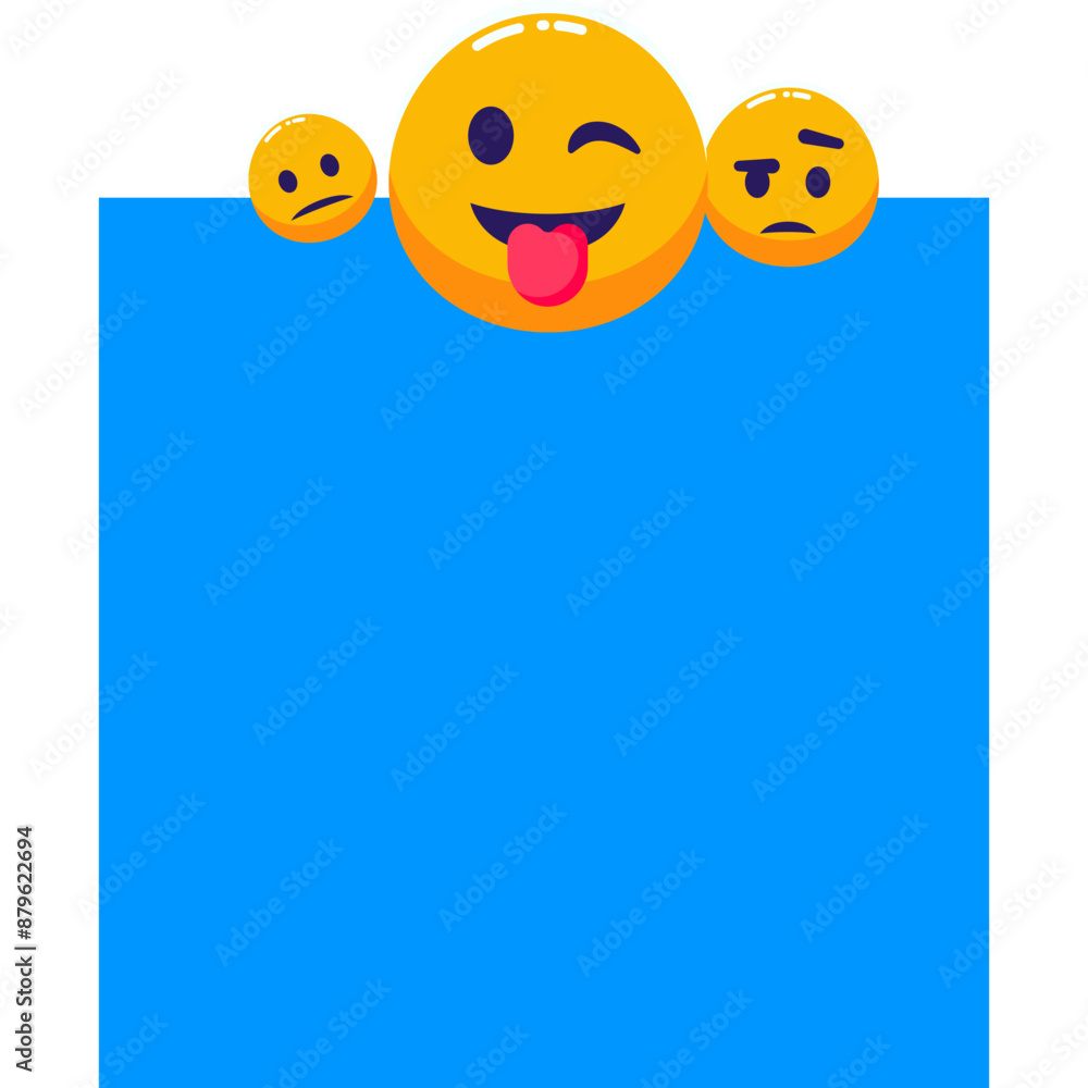 Obraz premium Text Box with Emoji