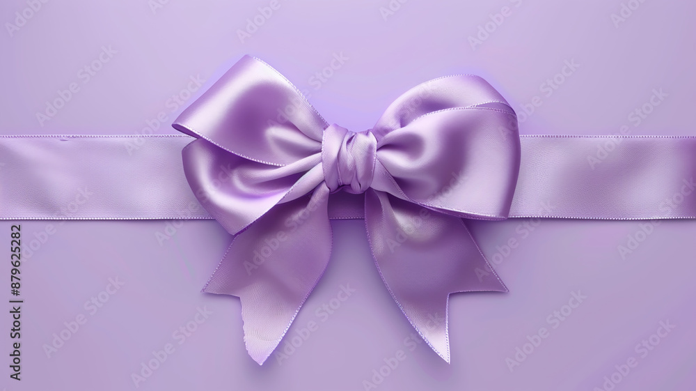 Elegant Purple Bow with Top-Down View Elegant Purple Bow with Top-Down View