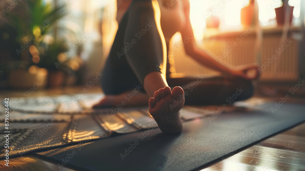 Close-Up of a Beautiful Girl in Yoga Pose with Calm Expression Close-Up of a Beautiful Girl in Yoga Pose with Calm Expression