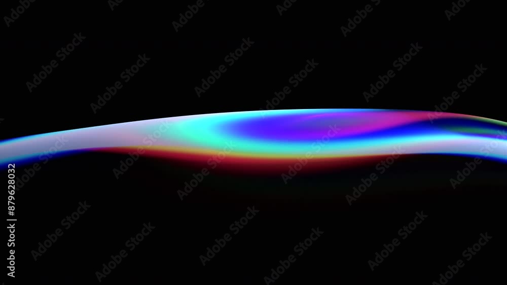 Abstract animation, background with color refraction effect, 4k seamless looped video, 3d render